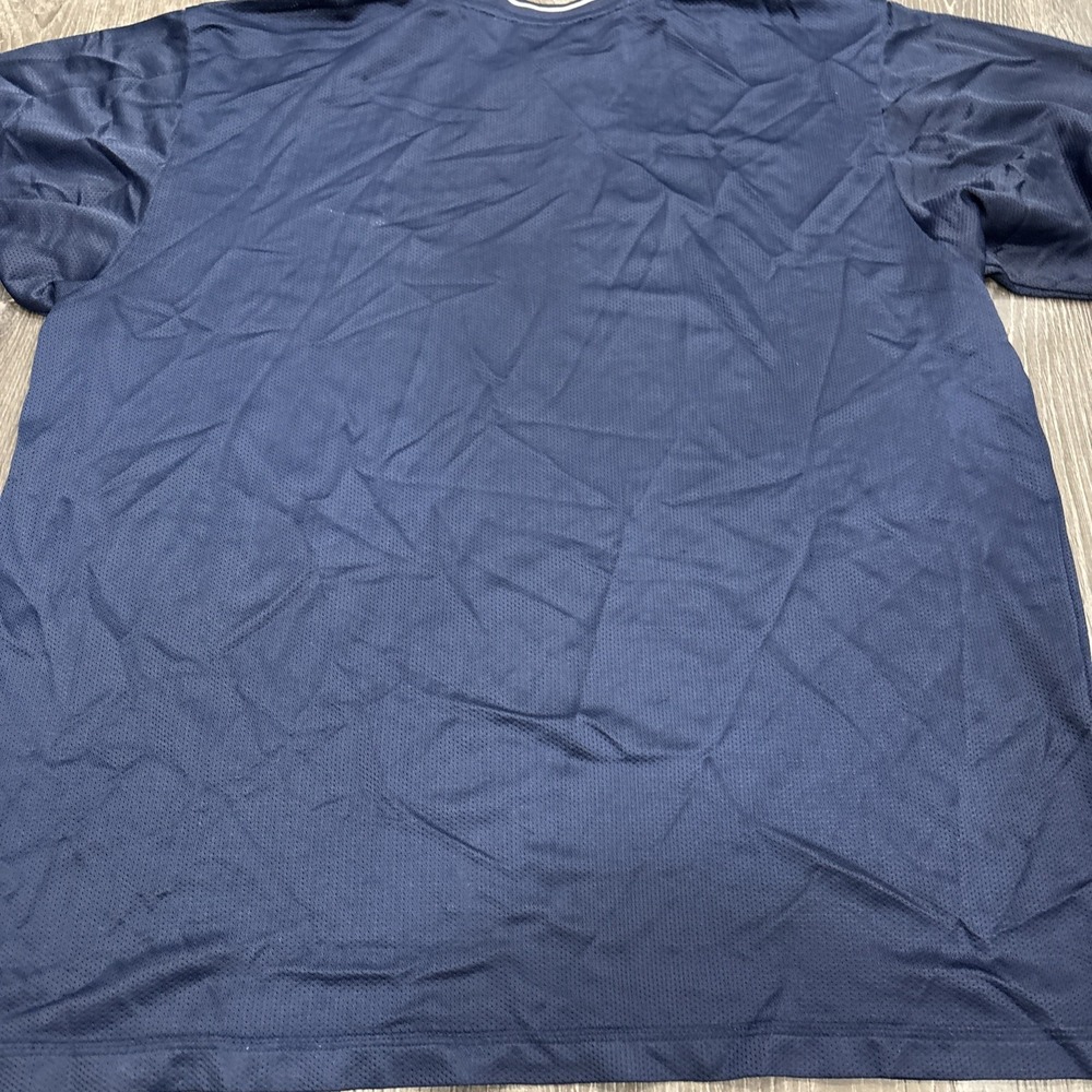 VTG Nike Dri Fit Pullover Mesh Baseball Athletic Jersey Mens XL Navy Retro Shirt - Picture 14 of 16